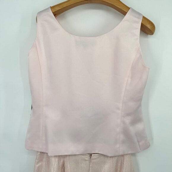 Kasper Women's 3PC Pink Skirt Suit jacket tank sparkle size 14 petite new $250 - Picture 12 of 13